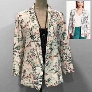 H&M White Open Blazer Jacket 10 Large